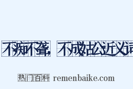 不痴不聋，不成姑公近义词是什么意思的图片